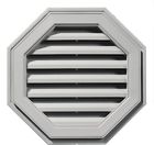 120012222030 Builders Edge Octagon Gable Vent 22 In Fiberglass Screen Wood Grain Finish Paintable 5408381648869