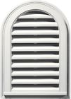 120081422123 Builders Edge Gable Vent Inch White Round Top 080192075451