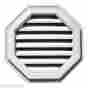 14179 22-in 120012222001 Builders Edge X White Octagon Vinyl Gable Vent 080192310101