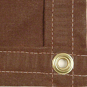 Ct120512br 5foot X 12foot Heavy Duty Cotton Canvas Tarp 18 Oz Brown Made In Usa 10% Off