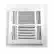 Abswwh41010 Accord Painted Sidewall Ceiling Register 4 Way Design White Duct Ventilation New