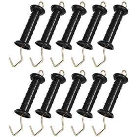 Abuff Abus-gatehandle-10p-blk-201217 10 Pack Electric Fence Spring Gate Handles Ranch Accessories