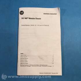 957867-12 Allen Bradley Installation Instruction Manual Usip