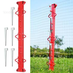 Aopec Ewf122r 4ft Woven Wire Fence Stretcher Bar With 5 Wedges Heavy-duty 4 Feet