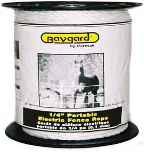 Baygard 054711007957 795 1/4x656ft Elec Ropewhite Poly Electric Rope White