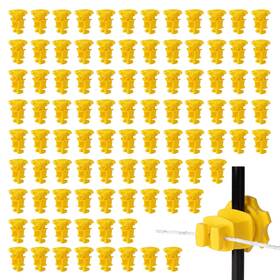 Beiyi Mld-081a 50 Pcs Yellow Rod Post Insulator Electric Fence Insulators Screw