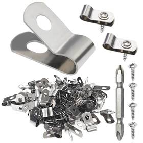 Besteel Bs036 Upgraded 400 Pcs T304 Stainless Steel Wire Clips Cord Silver