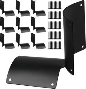 Qgcz002l10 Biajov 10pcs Round Post Fence Bracket For Pastures Farms Gardens And Large Black