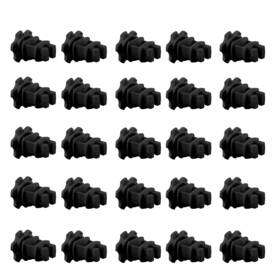 Ins507 Brand Fence Shock 25pcs Screw Tight Round Post Insulator Electric Wire Holding Black