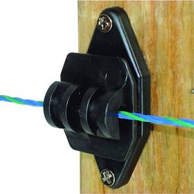 102167 Brand Field Guardian Wood Post Nail-on Insulator For Hi-tensile Black