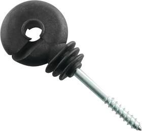 Efencei-12 Brand Jcbiz 12pcs Electric Fence Insulator Screw-in Black Self-tapping