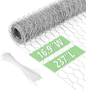 100ties Brand Miuwauer Cw-16 Chicken Wire 16.9 In X 237 Poultry Inch X237 Silver