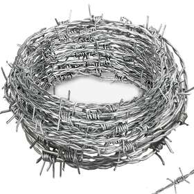 Brand Yowlieu 792094987144 4 Point Barbed Wire 18 Gauge Real Barb Roll 40 Feet Barbwire