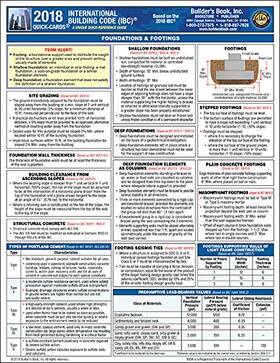 Builders Book Inc 162270181x International Building Code Ibc 2018 Quick-card