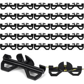 Croblissful 0440 24 Pcs Electric Fence Wire Tensioner Poly Tightener Plastic Cord Black