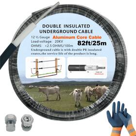 Cym-insist Dlx25mm-025m 12-1/2 Guage 82 Ft Electric Fence Double Insulated Wire 25meters/82ft