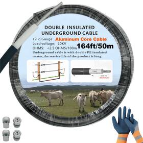Cym-insist Dlx25mm-050m Cym-insist 12 Gauge- 164 Ft Electric Fence Double 50meters/164ft Black