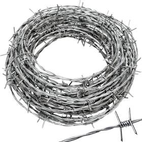 Dlh Western 710928954773 Real Barbed Wire 50ft 18 Gauge - Great For Crafts 4 Point