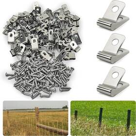 Wlxj01 Eunice Wire Fence Clips 100 Pcs Clamps With Screws Stainless
