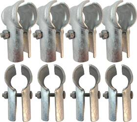 T-c-02 Firofend End Rail T Clamps Chainlink Fence Parts Galvanized 1-3/8 Inch X 8 Pcs