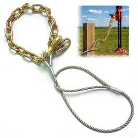 Goldsoun Chain02 Fence Post Remover Tool With Galvanized Cable And Chain - Works With