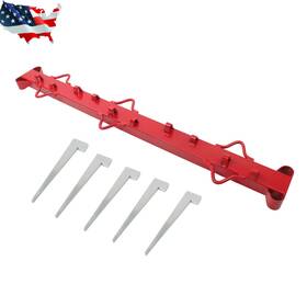 Gurdtopo Gaa3694782 Wire Fence Stretcher Bar 4ft Woven With 5 Wedges Red For Farms Pastures