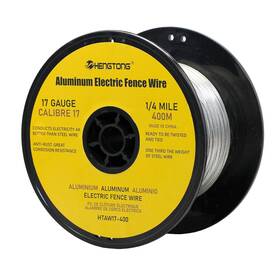 Aw-400 Hengtong 17 Gauge Aluminum Wire For Electric Fencing 1/4 Mile 400m Silver