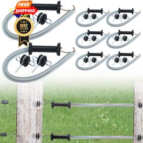 Hicarer Zhw-hicarer-0945 2 Set Electric Fence Spring Gate Handles Kit With