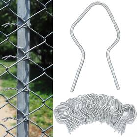 Hicarer Zhw-hicarer-1124 200 Pcs T Post Clips Metal Wire Fence Galvanized Steel Sliver