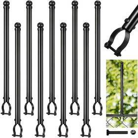 Zhw-hicarer-1600 Hicarer 9 Pcs 1-3/8 Inch Chain Link Fence Post Extender 25 Black