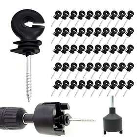 Jbt Jbt-jyz-zhuantou-100pcs 100 Pcs Electric Fence Insulator Screw-in Ring Post Wood