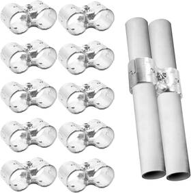 Joyhuatrade 2025042446 10 Set Dog Kennel Panel Clamps Chain Link Fence With Silver