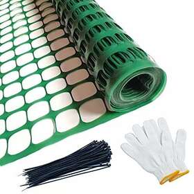 Sf-4x100 Kalysie Safety Fence Plastic Mesh Fencing Roll Mw 10.71 Lb/roll Green