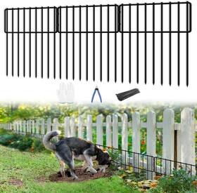 13insimple-32pc Kyate 32 Panels Animal Barrier Fence 32pcs 32ft L X 13inch H Black