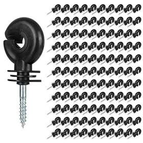 Laniakea Laus-screwinsulator-100p-bk-220820 100pcs Electric Fence Insulator Post Screw-in