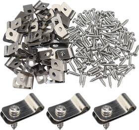 Zlj01 Lsgcq Wire Fence Clips 100 Pcs Clamps Stainless Steel M X 100pcs Silver