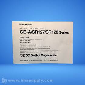 2034742 Magnescale Co Gb-a/sr127/sr128 Instruction Manual 7228