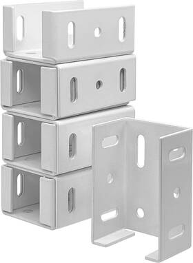 20104 Ohiy Heavy Duty Aluminum Fence Bracket For Vinyl Fencing Panel To 2.75 In White