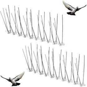 Patelai Spikes-66 2 Pieces Bird Spikes 9.84ft Stainless Steel Deterrent For