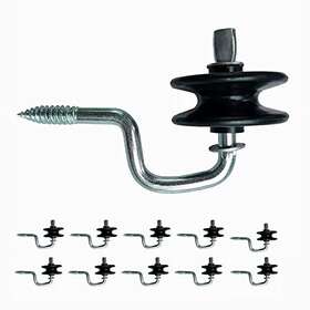 Efsg01 Qmark Qftmark Farm Electric Fence Wood Post Insulators Anchors Black