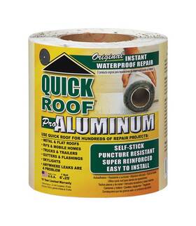 Quick Roof Qr625 6 Inch W X 25 Ft. L Aluminum Self Stick Waterproof Repair Kit Silver