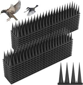 Quunoot 731041397414 Bird Spikes 9 Pack Guard For Squirrel Cat Raccoon Black