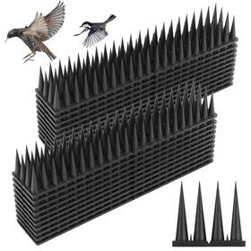 Quunoot Xnb-hs-9 Bird Spikes 9 Pack Guard For Squirrel Cat Black