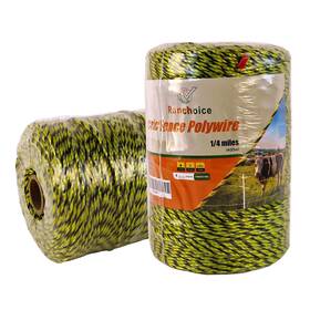 Ranch Choice Polywire-1/4mile Electric Fence Polywire 1/4mile 1320ft/400m 9 Strands / 400meters