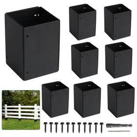 Riyhch 3.4-6.3in Adjustable Post Protector Protects Wooden Postbox 4x4 And Black