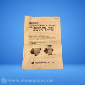 Z0501b Showa Denki Co. Ltd. Mist Collector Instruction Manual Usip