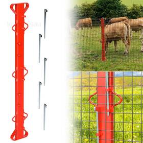 Sunshine Farmre Sppeph-0039-sf 4ft Woven Wire Fence Stretcher Bar With 5 Wedges Heavy Duty Red