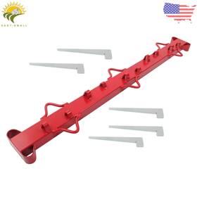 Thomletha Esl2481570 4ft Woven Wire Fence Stretcher Bar With 5 Wedges Red Tool Steel