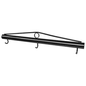 Touri 716963155465 32ft Black Steel 3 Hook Chain Link Fabric Fence Stretcher Bar For Even Tension