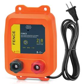 Urykec B0fckskzrz Electric Fence Charger Pe2 0.10 Joule 2-mile/ 8 Acres Plug In Pe2-orange